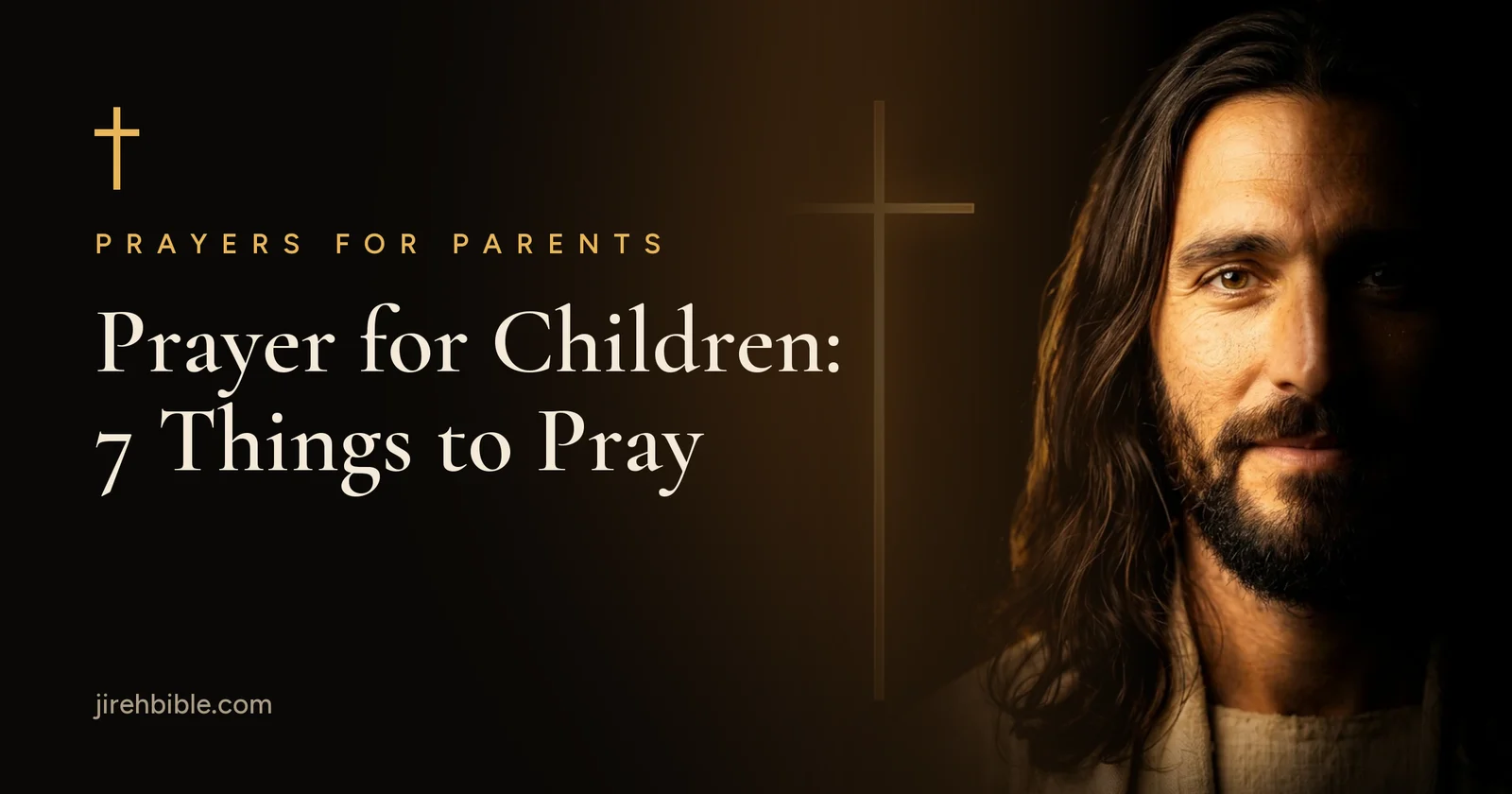 Parent and child praying together, a prayer for children at bedtime